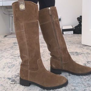 Brown Suede Tory Burch Boots